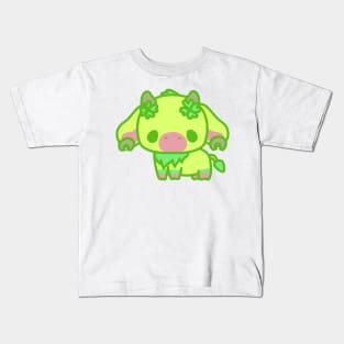 fluffy clover cow Kids T-Shirt